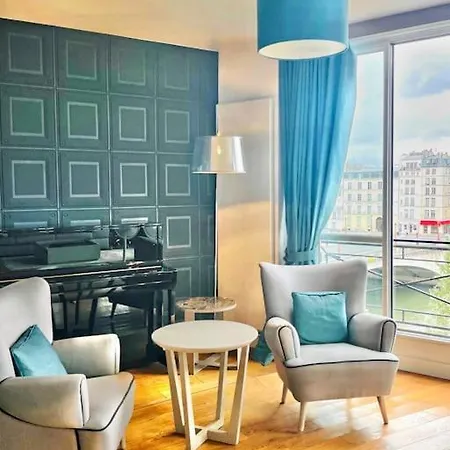 Luxurious 2 Bedrooms-view Seine River-paris Center Lägenhet *